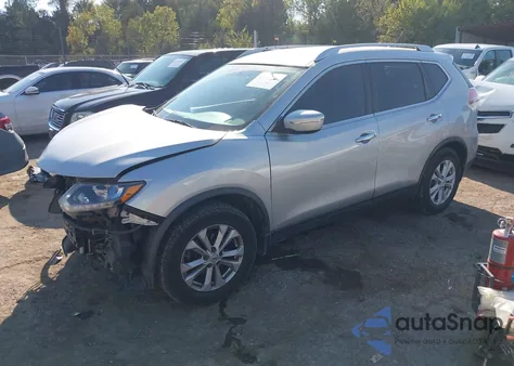 2015 Nissan Rogue Sv из США, поврежденный, VIN KNMAT2MV4FP544353